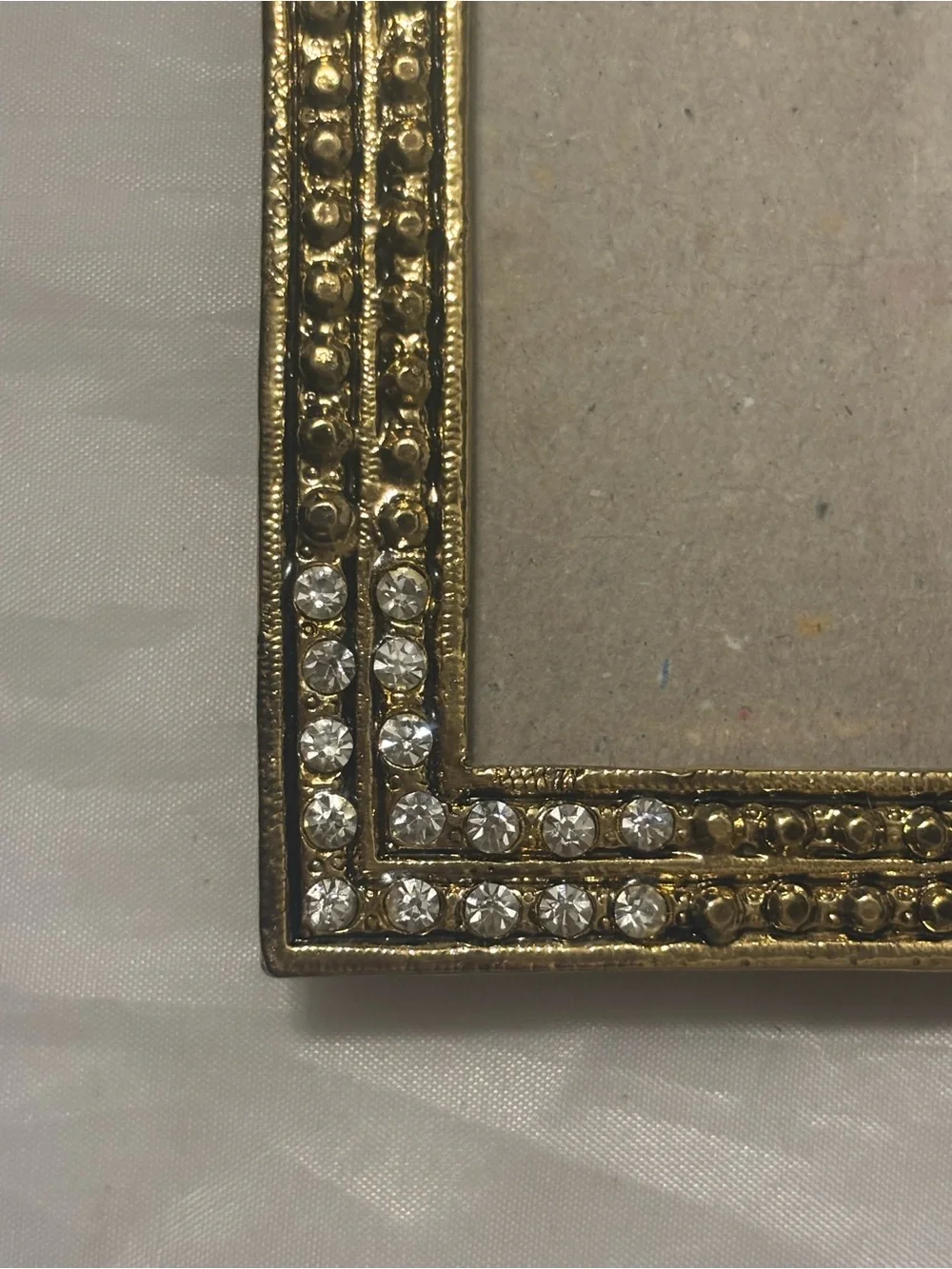 Ornate art deco style  Gold Jeweled Photo Frame